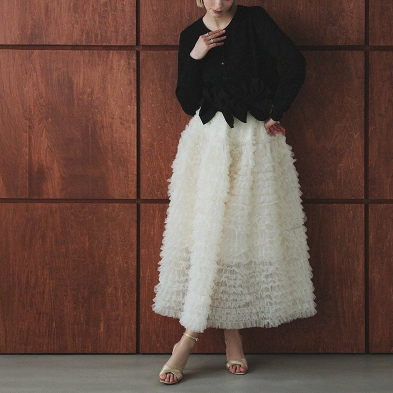 Chiffon Ruffle Layered Skirt / シフォン ラッフル レイヤード スカート