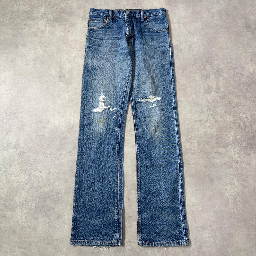 リーバイス517 Levis W29 フレア 青 ヒゲ ハチノス 22096