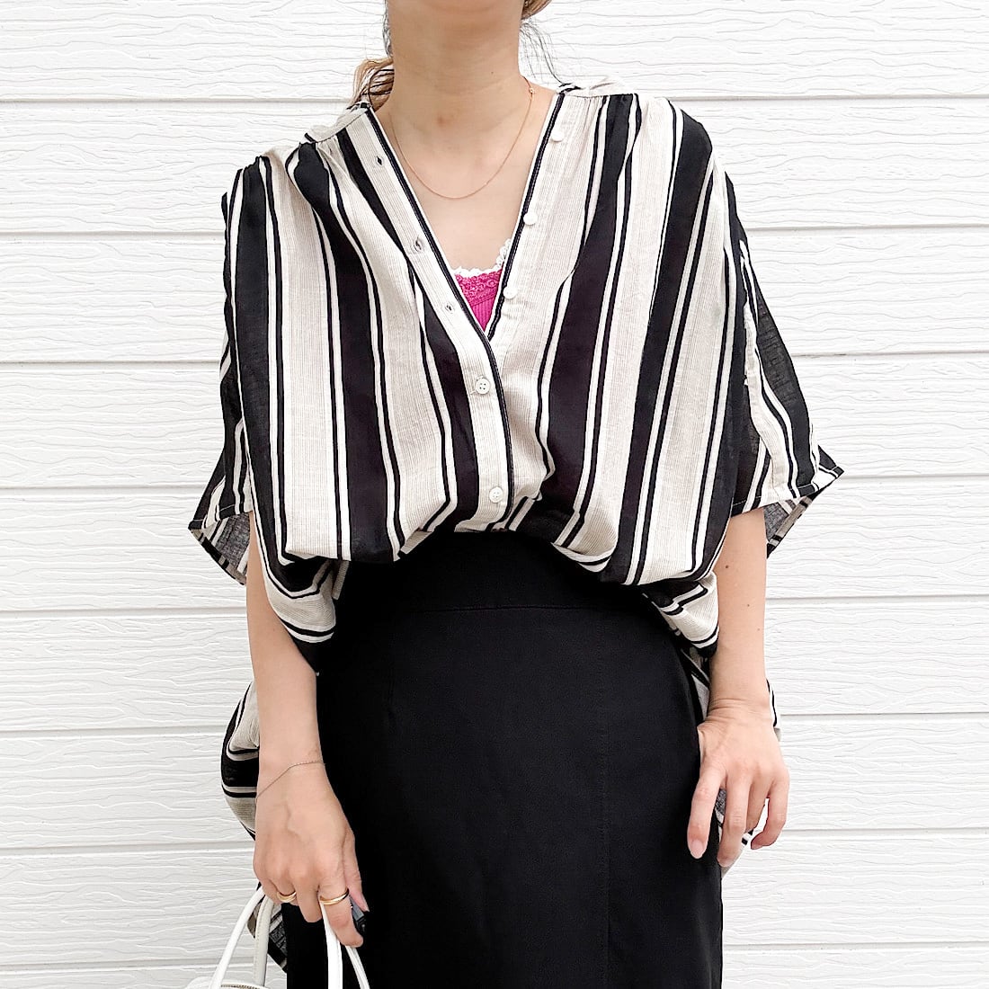 【再入荷!各色1点のみ】マルチストライプシャツ