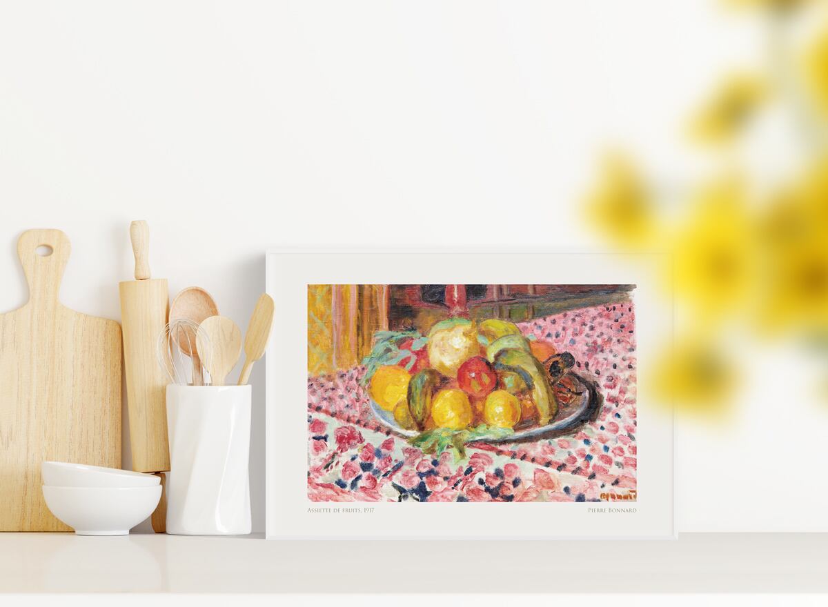 ピエール・ボナール Assiette de fruits 果物 フルーツ アートポスター
