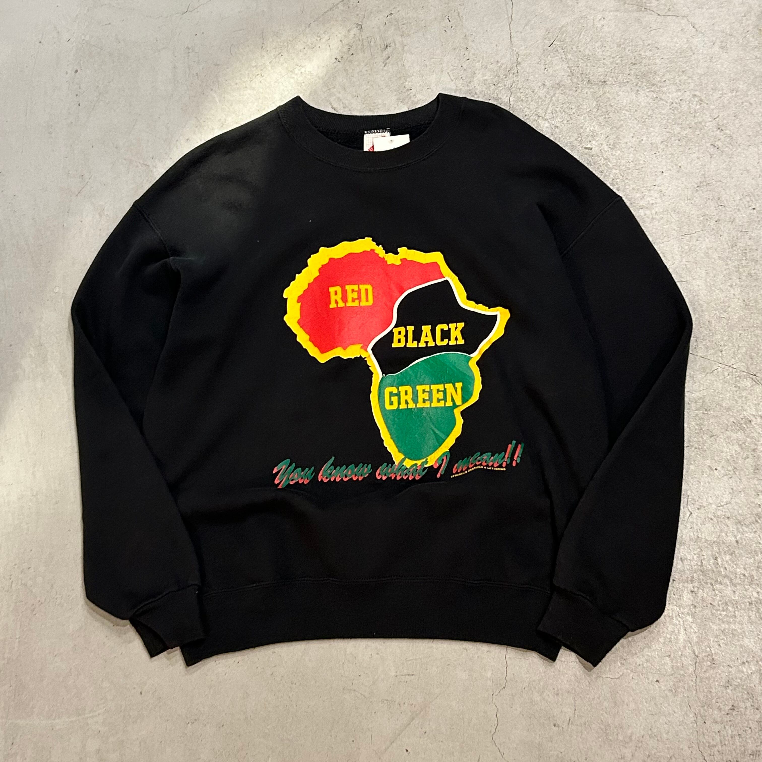 1980s African Continent “RED&BLACK&GREEN” sweat【高円寺店】