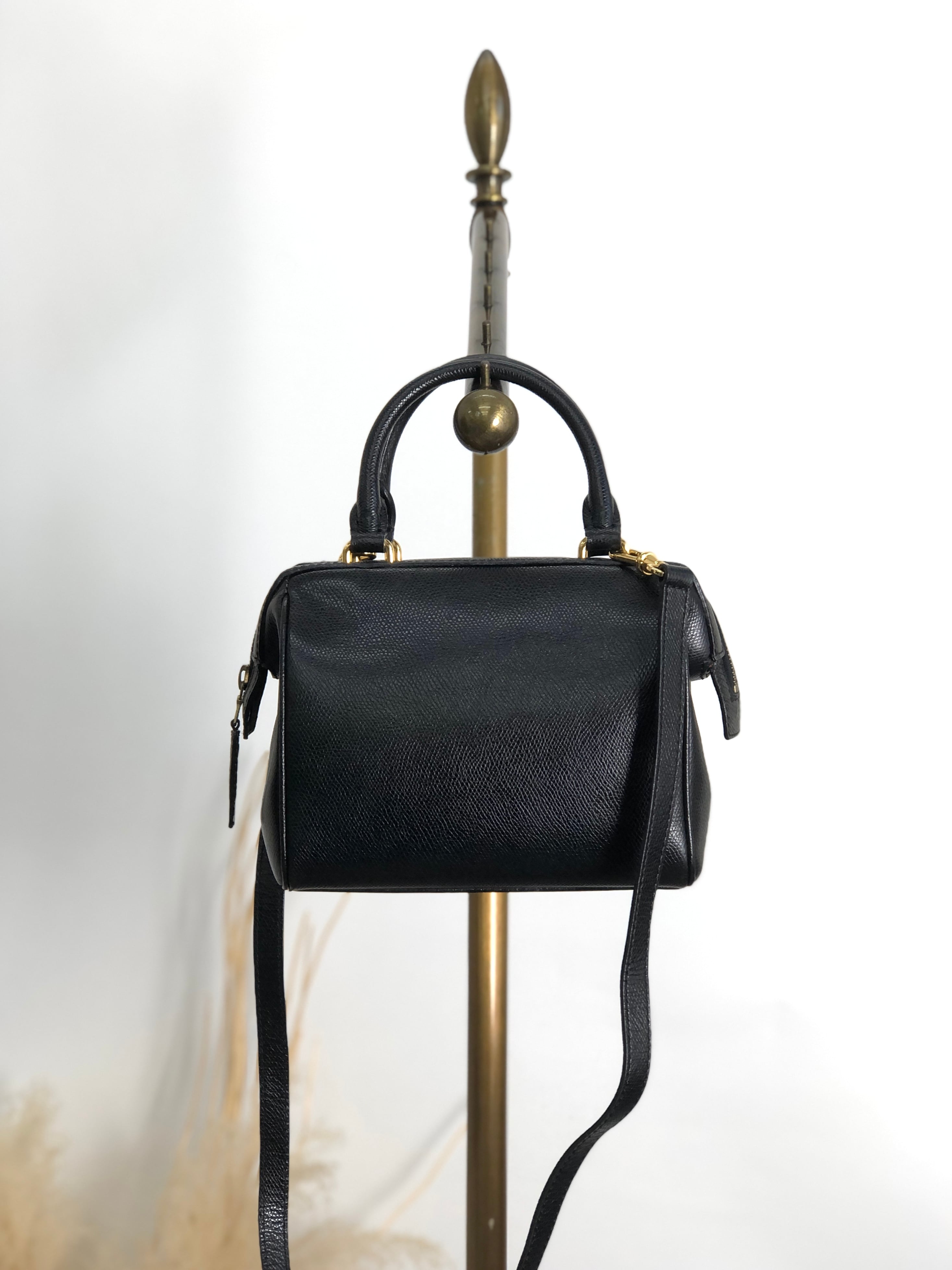 CELINE セリーヌ ショルダーバッグ ブラック レザー 2way ミニバッグ vintage ヴィンテージ オールド 76diic