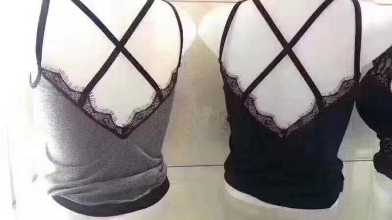 バックレースクロスキャミ