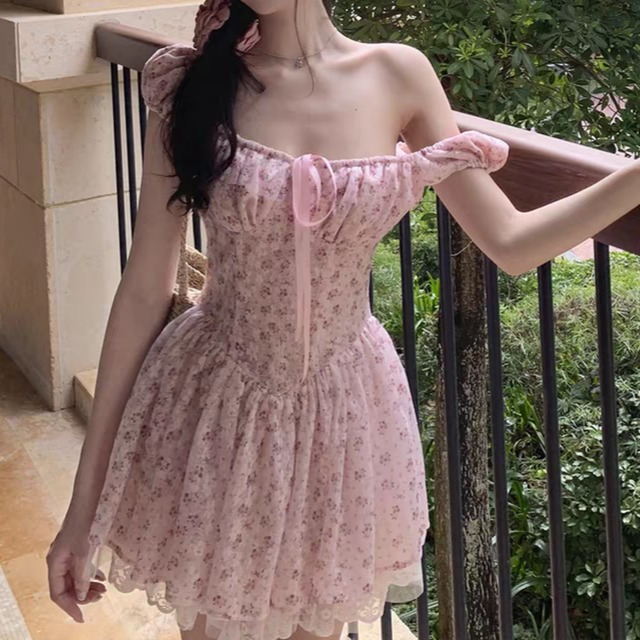 Floral short dress　2603092