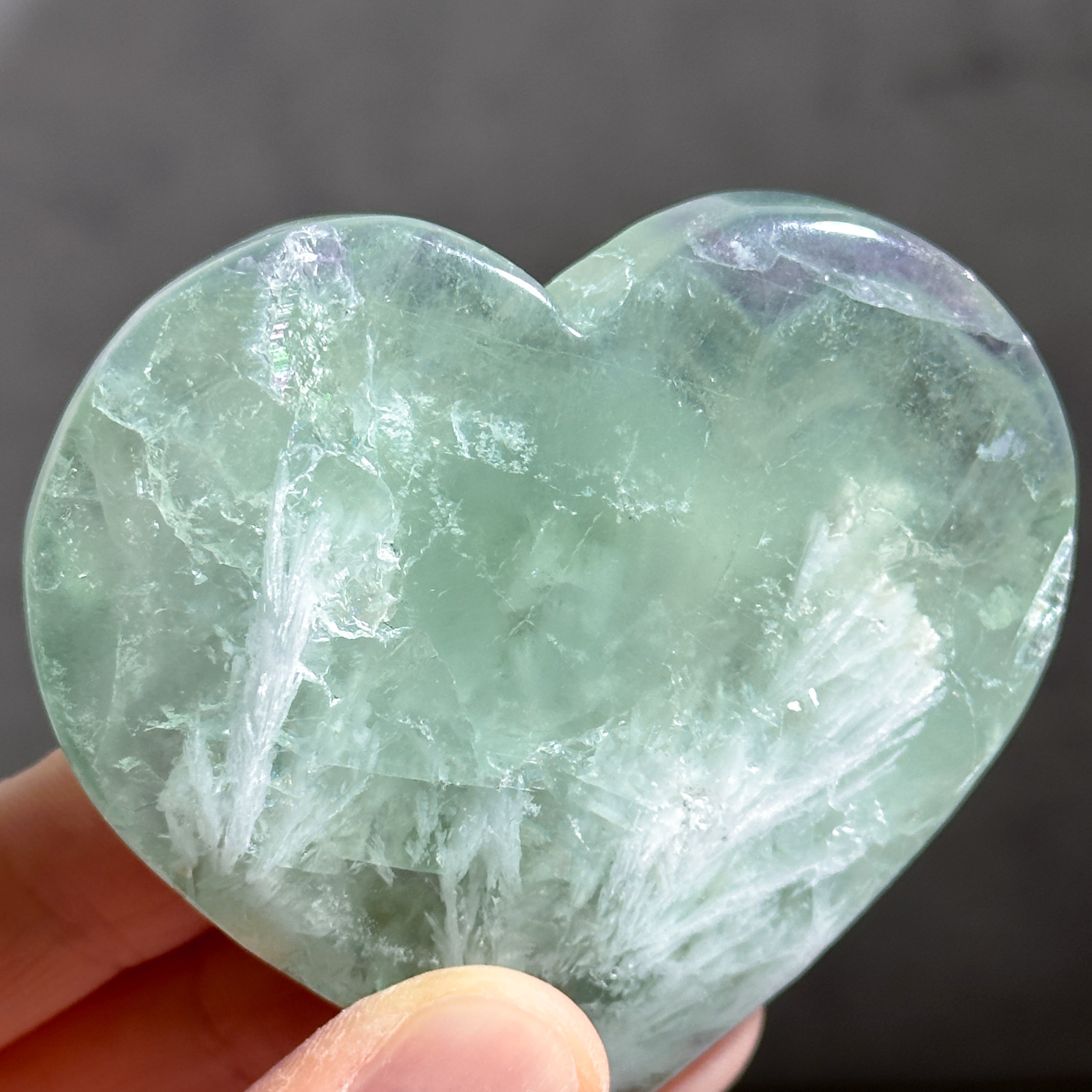 エンジェルフェザーフローライトハート 21◇ Angel Feather Fluorite