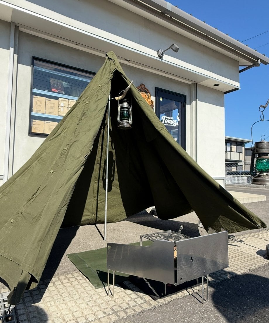 希少 ポーランド軍幕 ネイビー サイズ2 2枚セット 1979年製 良品 軍幕ポーランド軍ポンチョテント | ヴィンテージランタンTOMOS