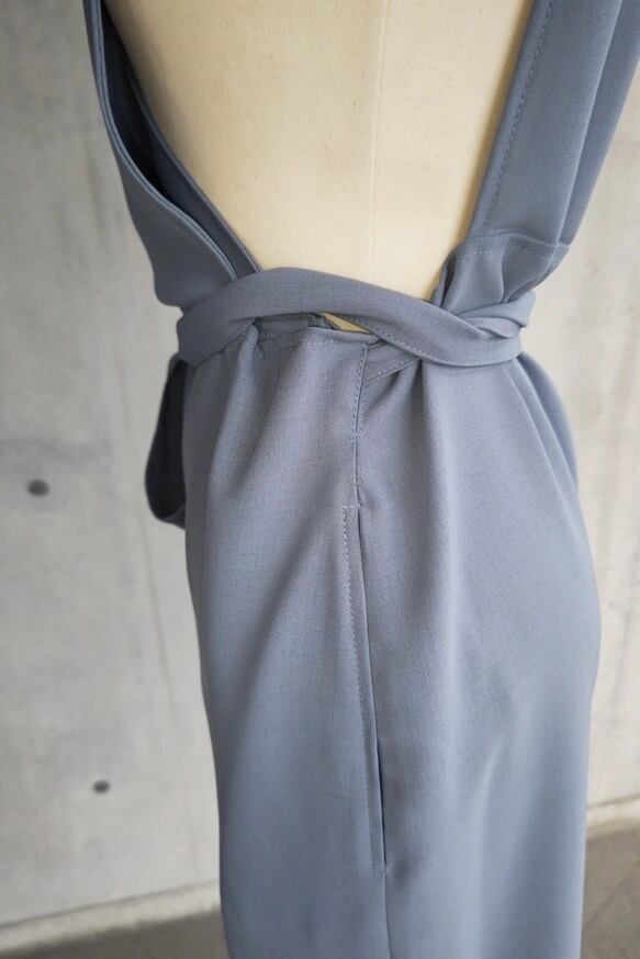 茶道お稽古に最適。羽織って着る「美シルエット」ロングエプロン【S-3L