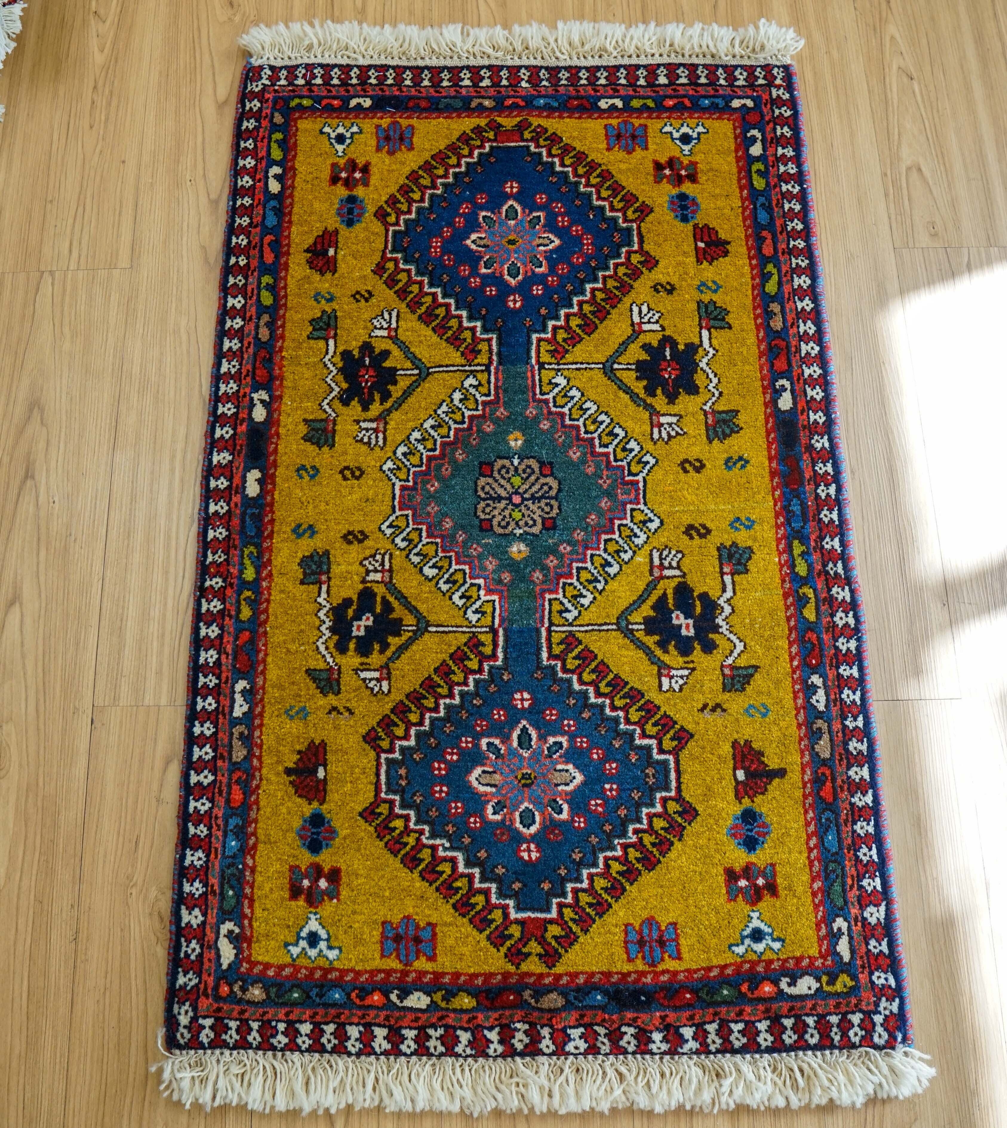 126×81cm アフガニスタン ガズニー ウール 手織り絨毯 | Decorworks