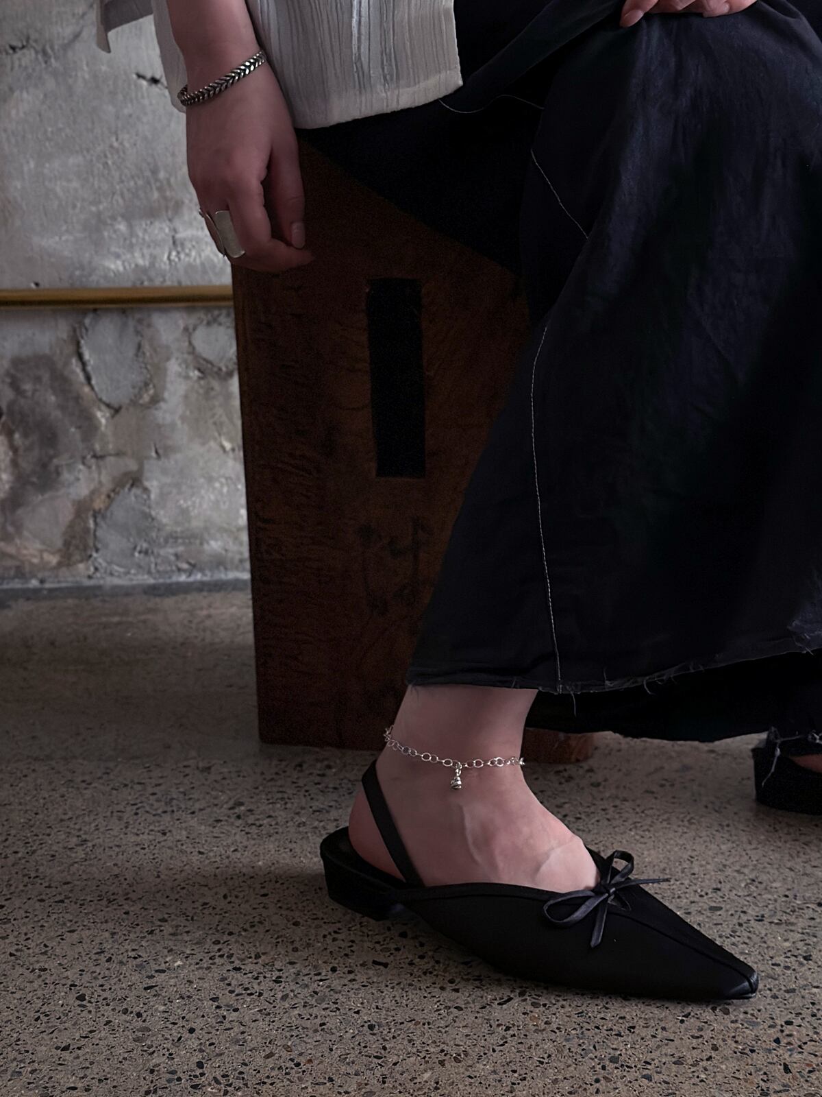mayumi murasawa collaboration／Sliver anklet（花） | 333 & tay