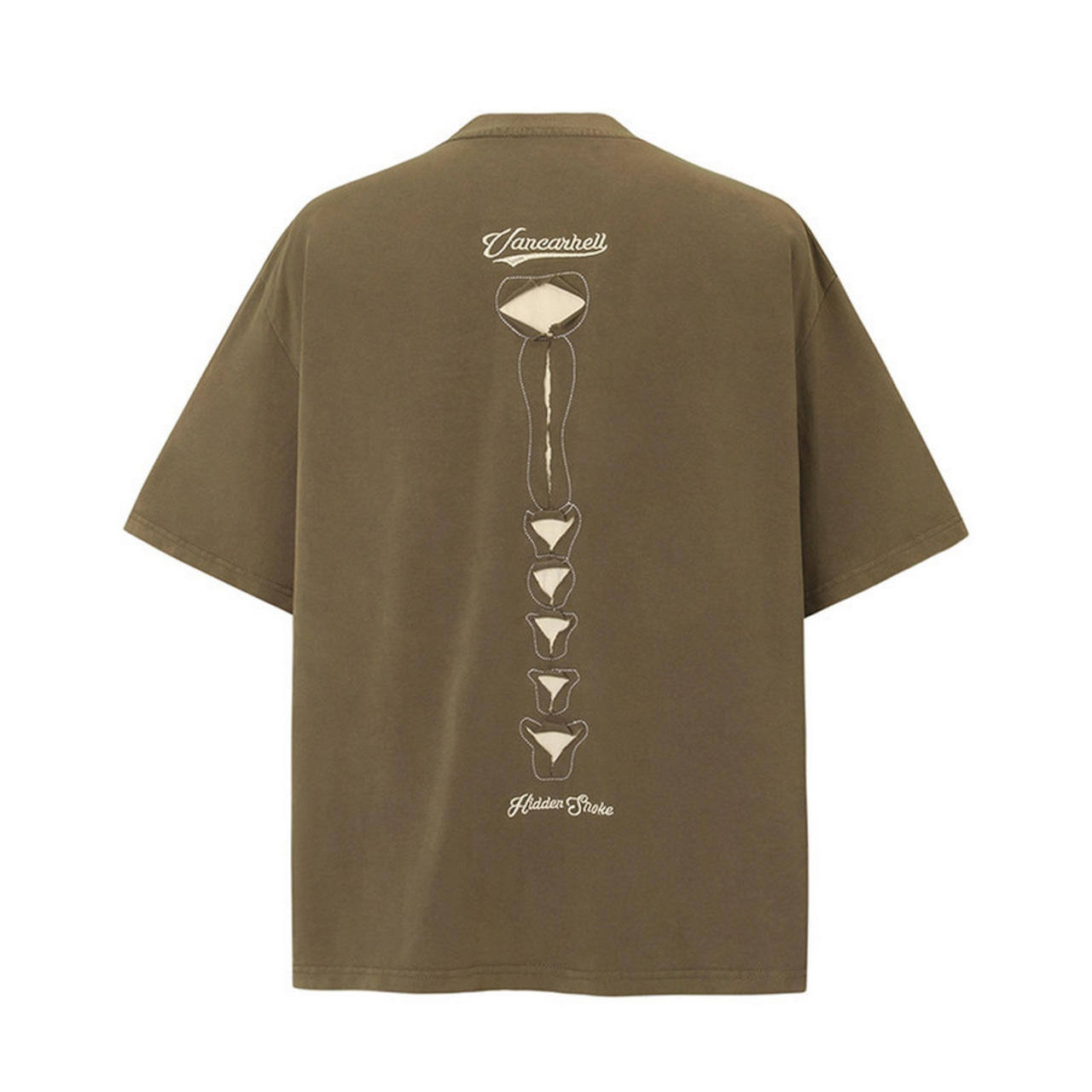 VINTAGE ストリート ロゴ刺繍骨 Tシャツ T1802