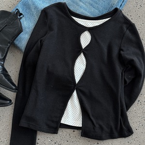 layered-look dot top　J00517