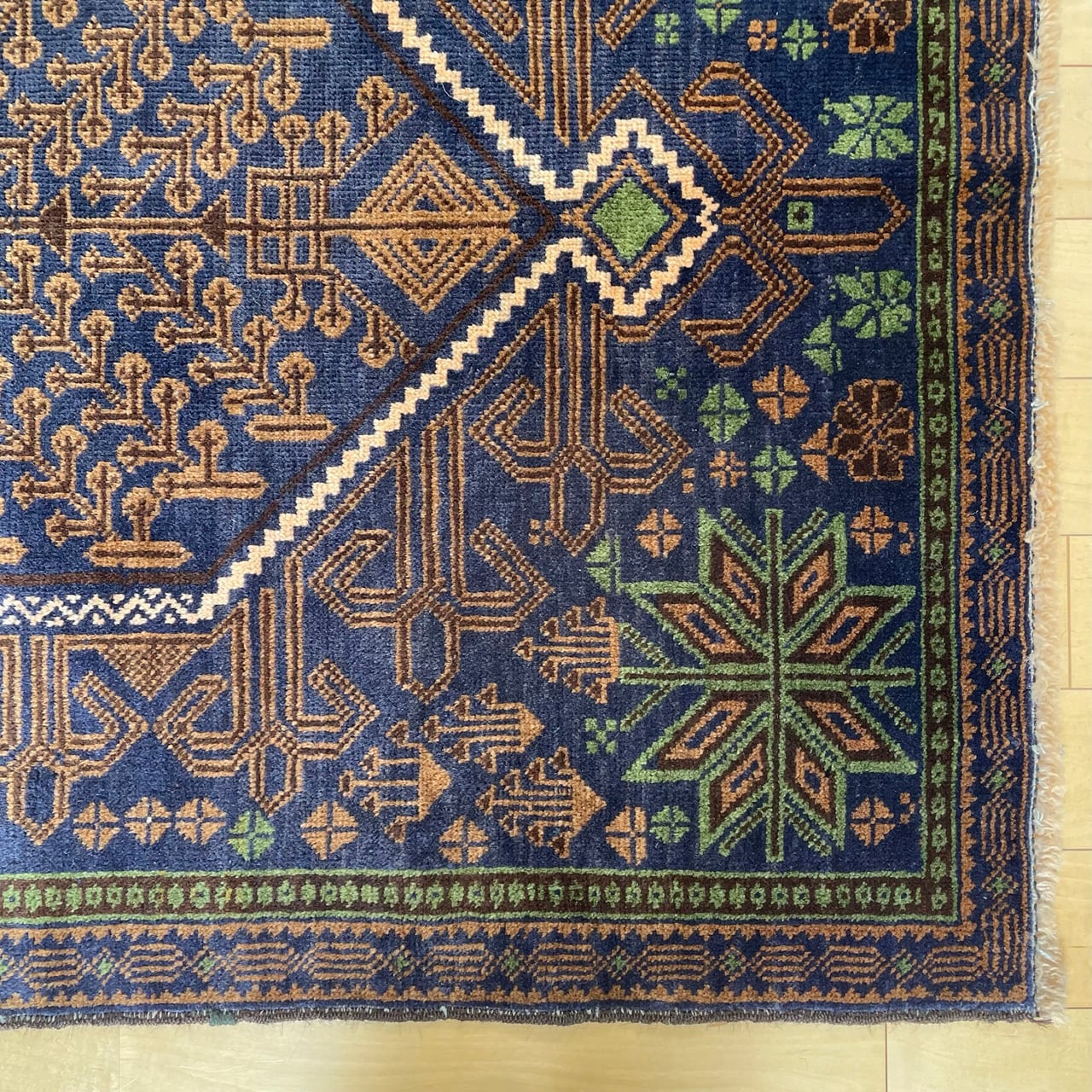 ヴィンテージラグ｜ラージ vintage rug large * ボタニカルネイビー 