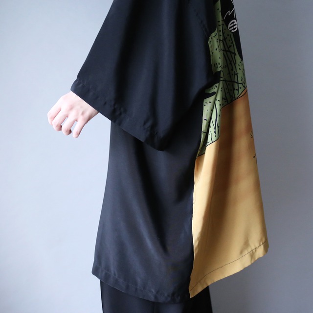 "フアースト ダウン" 和 motif over silhouette h/s shirt