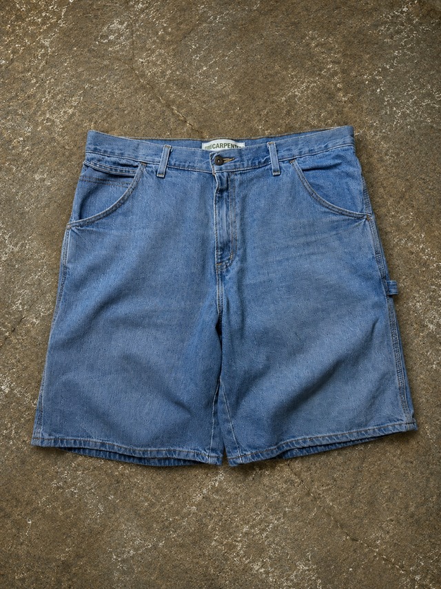 Light Wash Carpenter Wide Denim Shorts