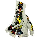 【hoodi40】 Remake Hoodie gray × rockTshirts