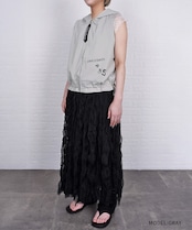 【直営限定ITEM】ドロストフリルペイントベスト (GRAY) CQ-46123H