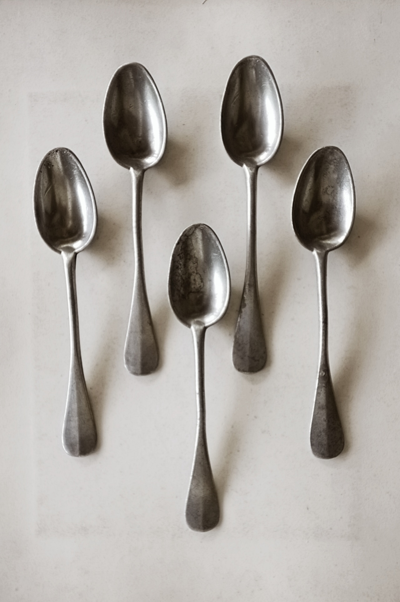 19世紀 フランス エタン 灰色葡萄とカフェスプーン アンティーク