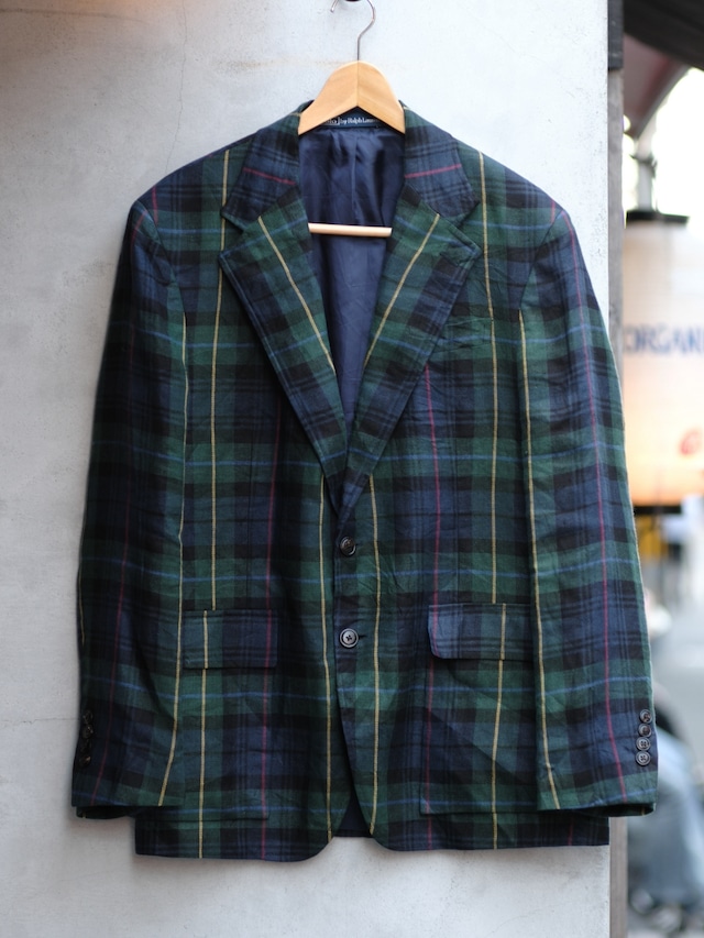 polo by Ralph Lauren "LINEN CHECK TAILORED JAKET" MADE IN ITALY