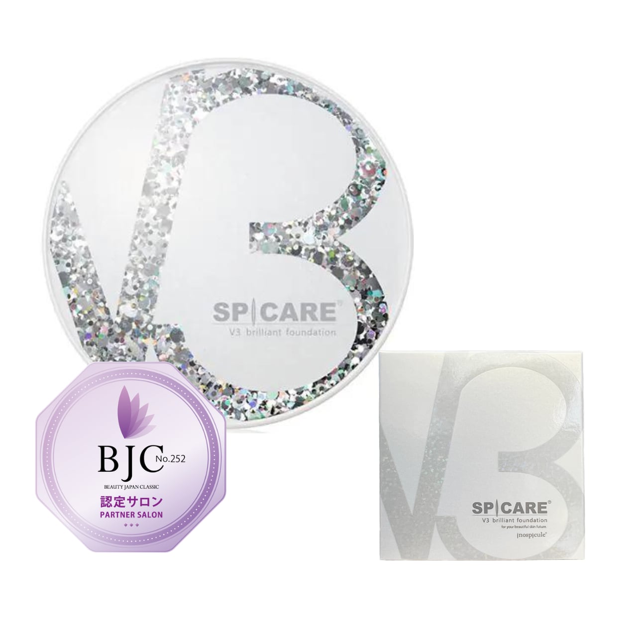 スピケア V3 ブリリアントファンデーション★詰替×2個★ 正規品 ロット番号付 SPICARE V3 V3ファンデーション正規品 レフィル 本体 詰め替え 全4種 2