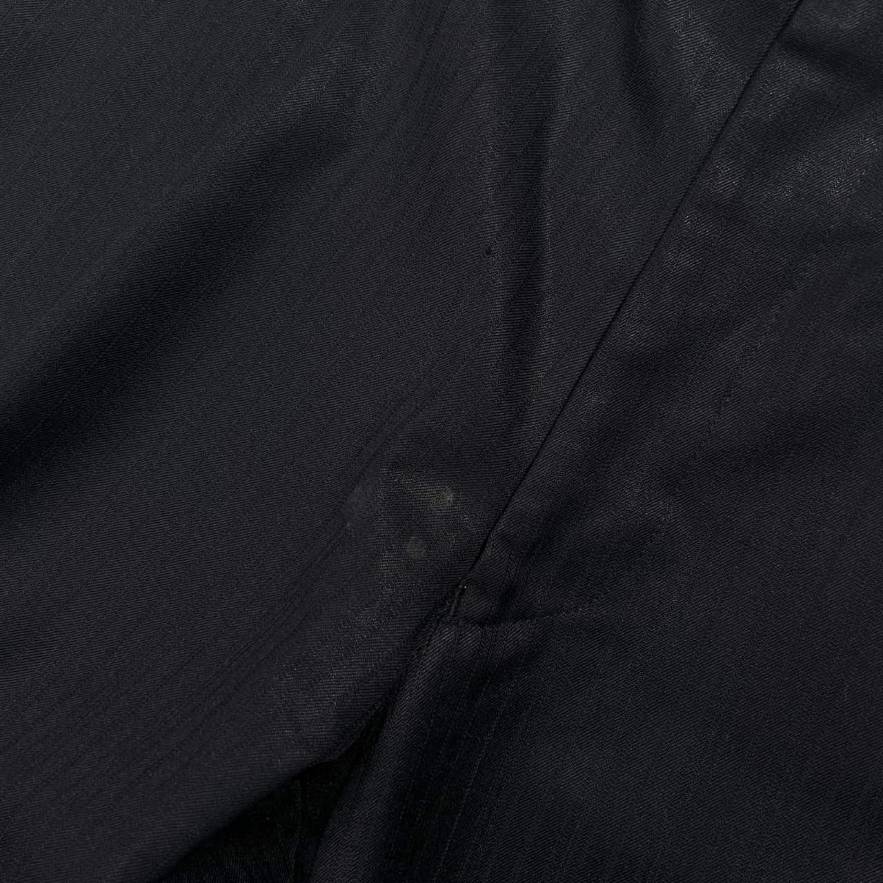 上下 J.PRESS ジェイプレス セットアップ シャドーストライプ テーラードジャケット 裾ダブル スラックス スーツ 94-84-170/ブラック系 メンズ