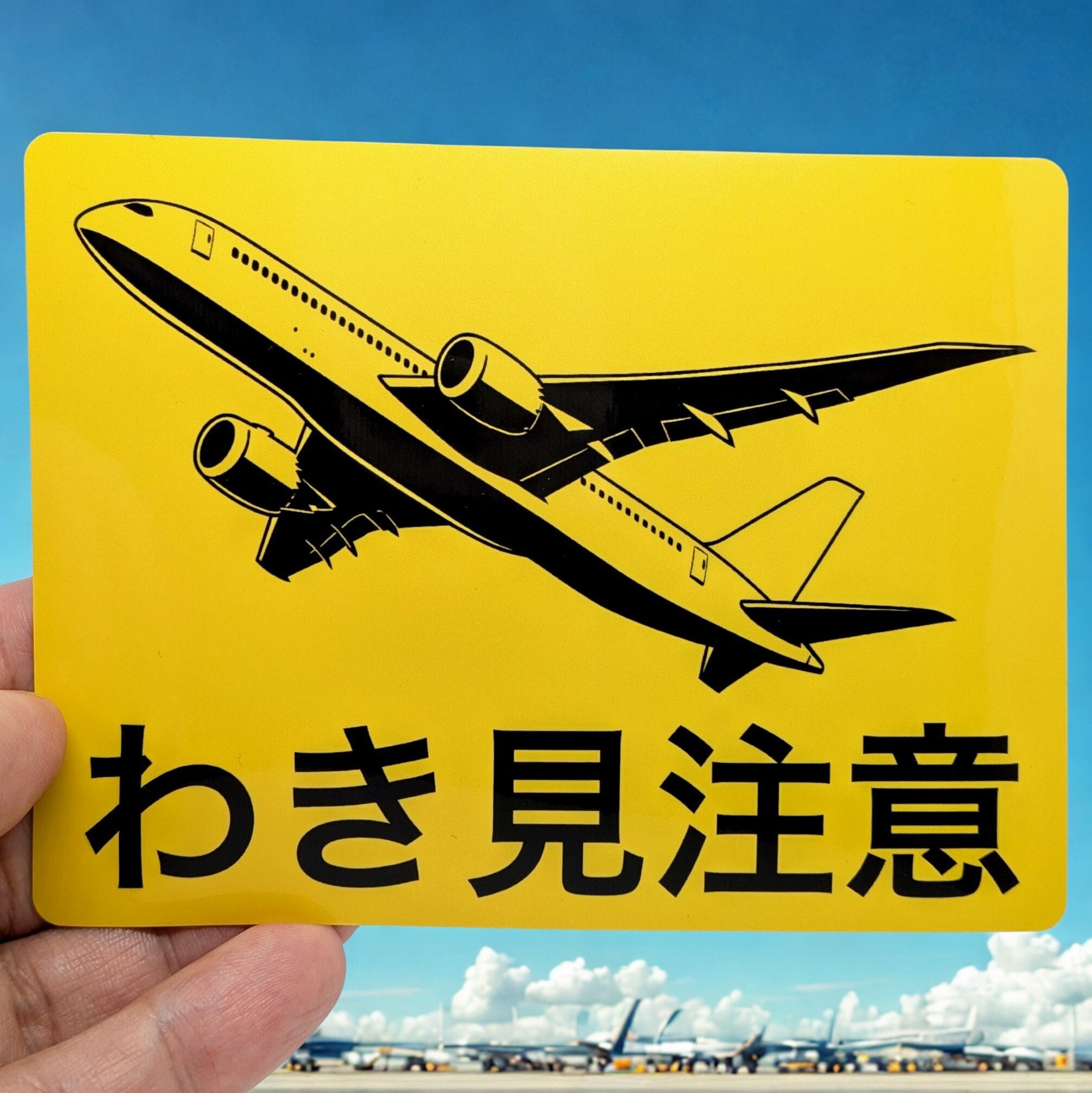 高速道路案内板風ステッカー【霧島✈空港】 | キリシマ飛行機｜航空機