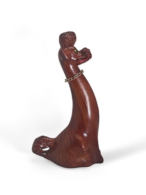 ヴィンテージ雑貨 プードル オブジェ（木製フィギュリン）