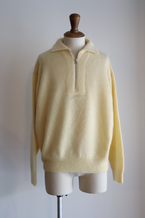 MEIAS " SUPER KID MOHAIR HALF ZIP PULL OVER( Yellow )"