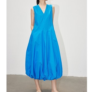 V Neck Balloon Dress KRE1837