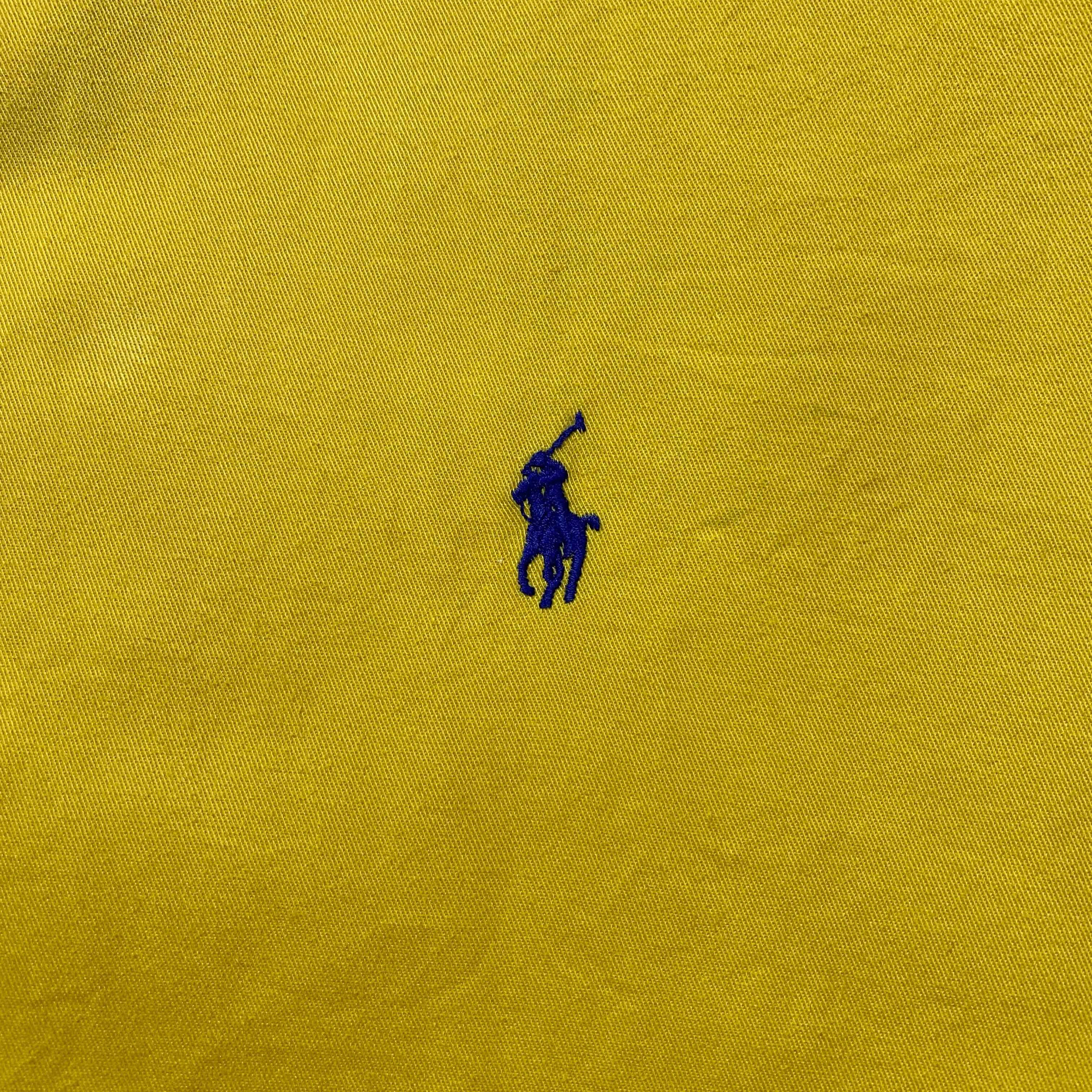 00's Ralph Lauren ラルフローレン 刺繍ワンポイント ポニー イエロー