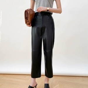 PUレザークロップドパンツ　21538