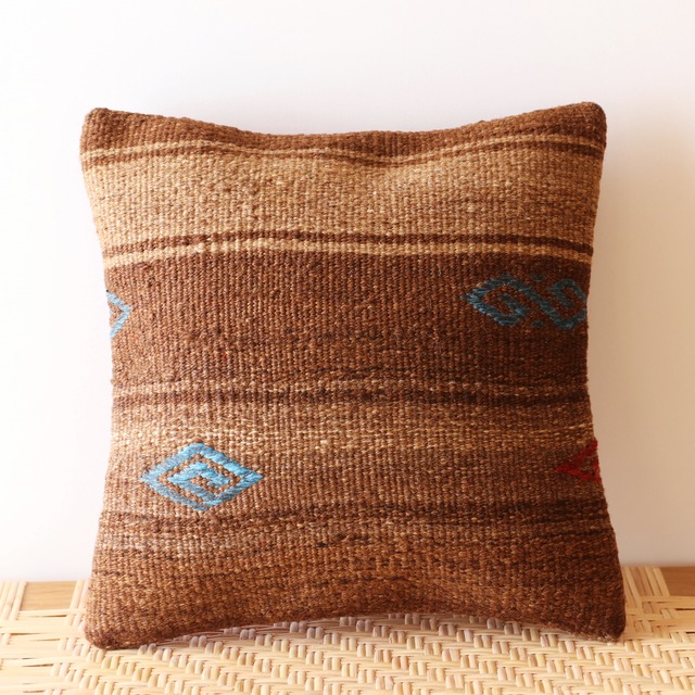 【キリムクッション】オールドキリム／35cm×35cm／クッションカバー ／C-14934