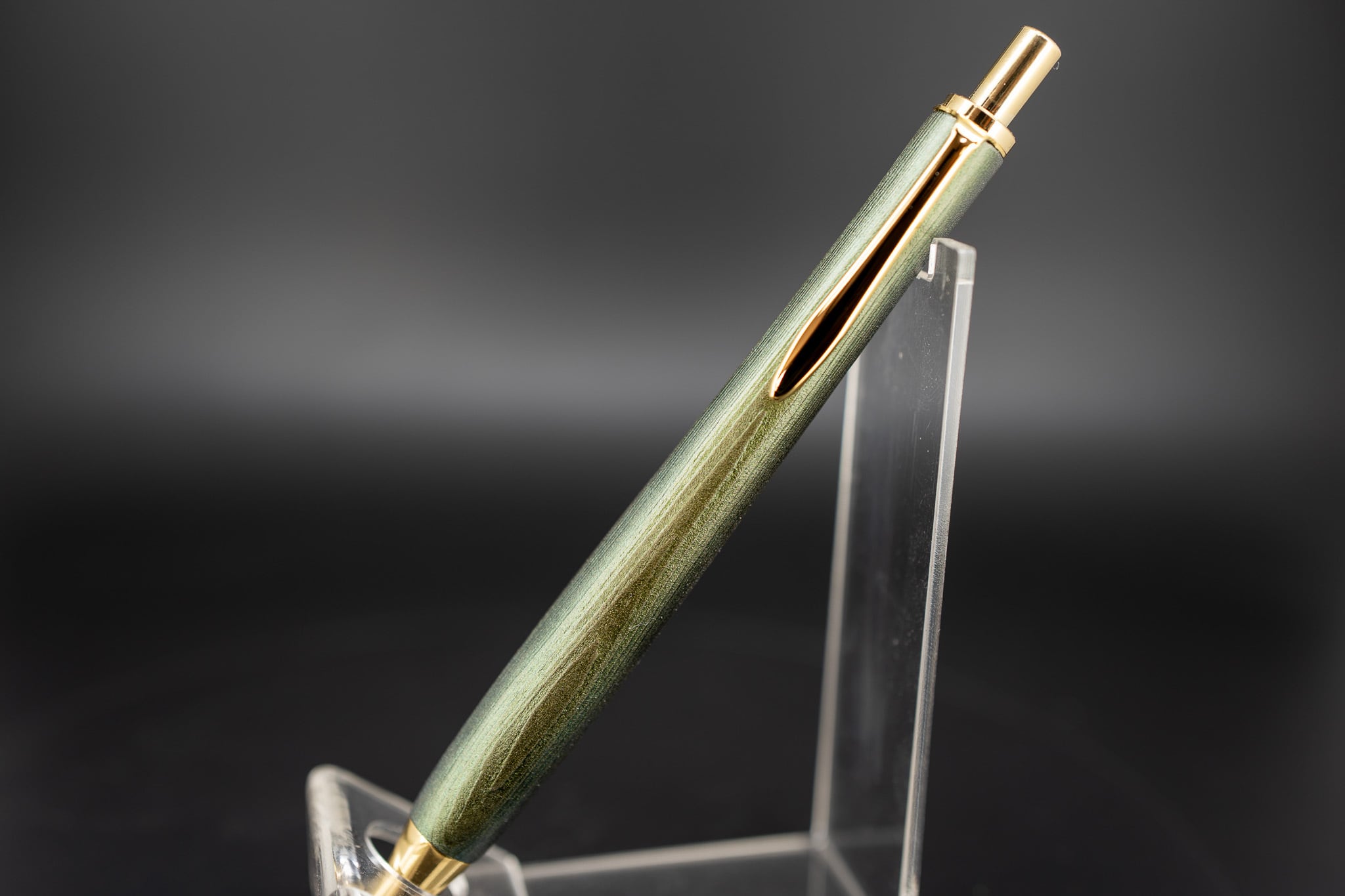 翠煙】屋久杉 漆塗 細軸 ② gold MP | 木軸ペン工房 金杢犀