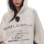 Retro wash distressed hooded sweatshirt (NC278)