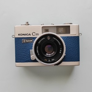 Konica C35 Flashmatic 整備済みフィルムカメラ｜ネイビーブルー・3ヶ月保証