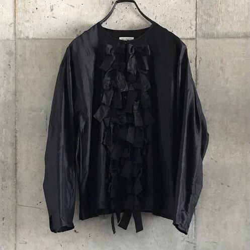 BUNON(ブノン) Ribbon Light Jacket カディシルク リボン付き