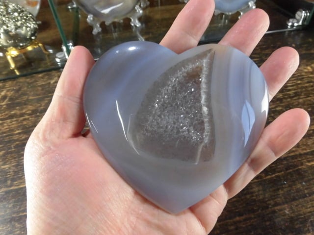 【瑪瑙カービング】　ハート瑪瑙　no.5