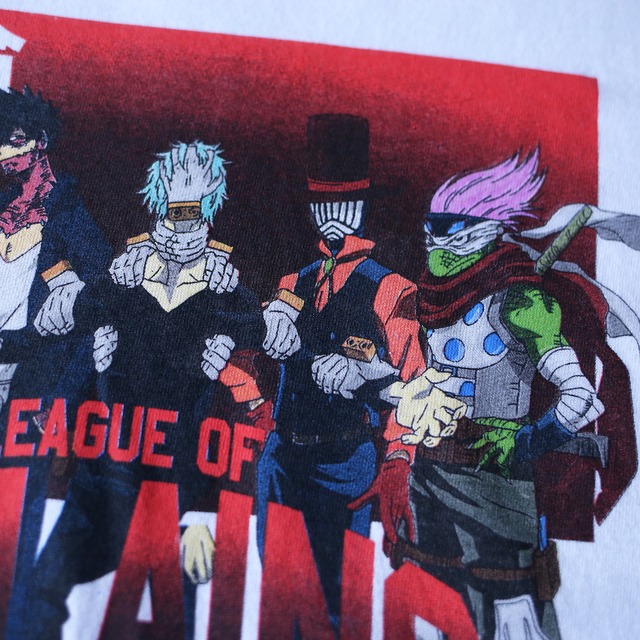 "ヒロアカ×ヴィラン連合" over silhouette good printed tee