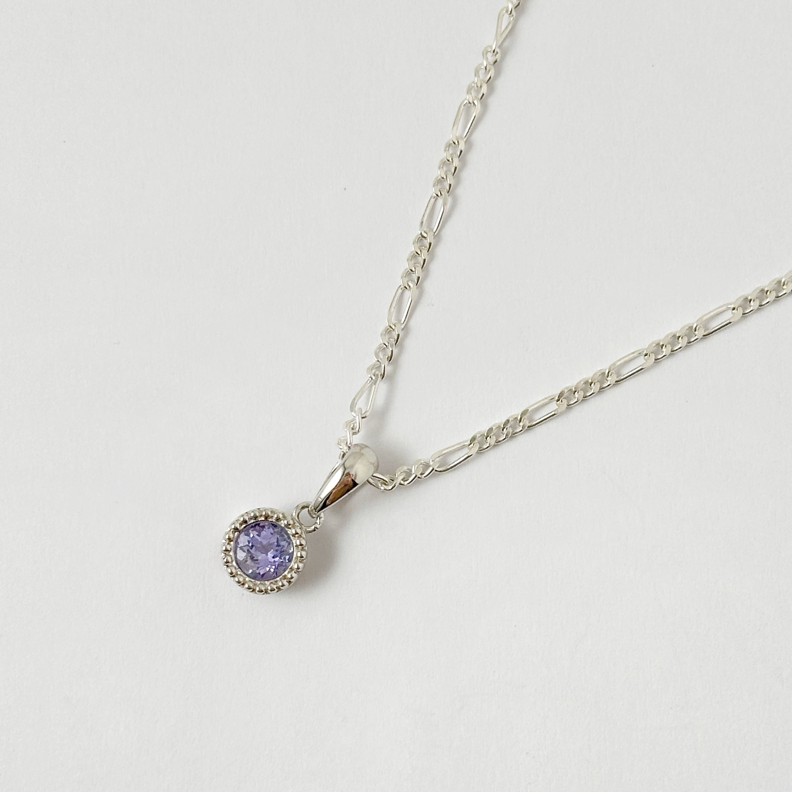 タンザナイト プチ ラウンド ペンダント ネックレス