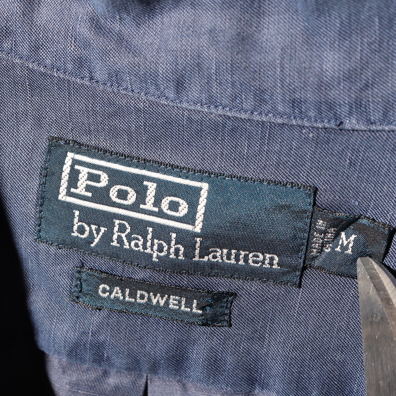 美品 M ネイビー caldwell 半袖開襟シャツ ポロラルフローレン 無地 polo ralph lauren