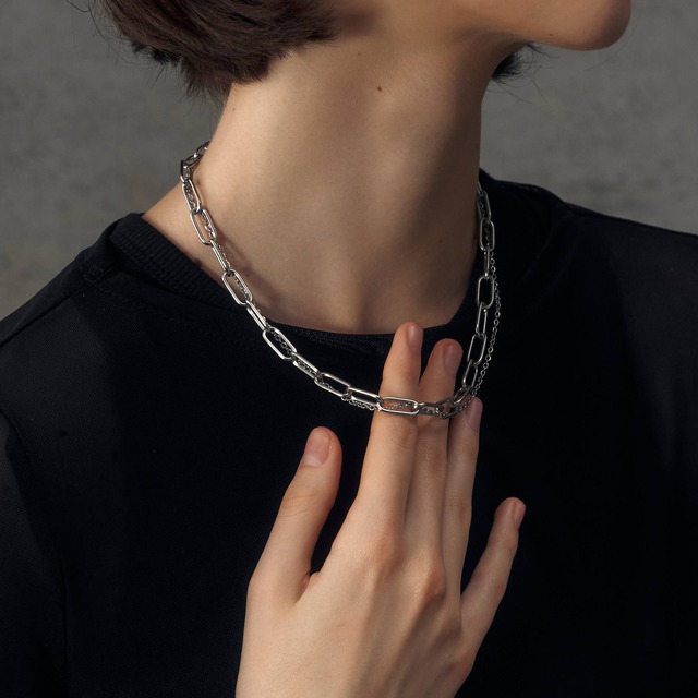316L double thick chain necklace  #n107
