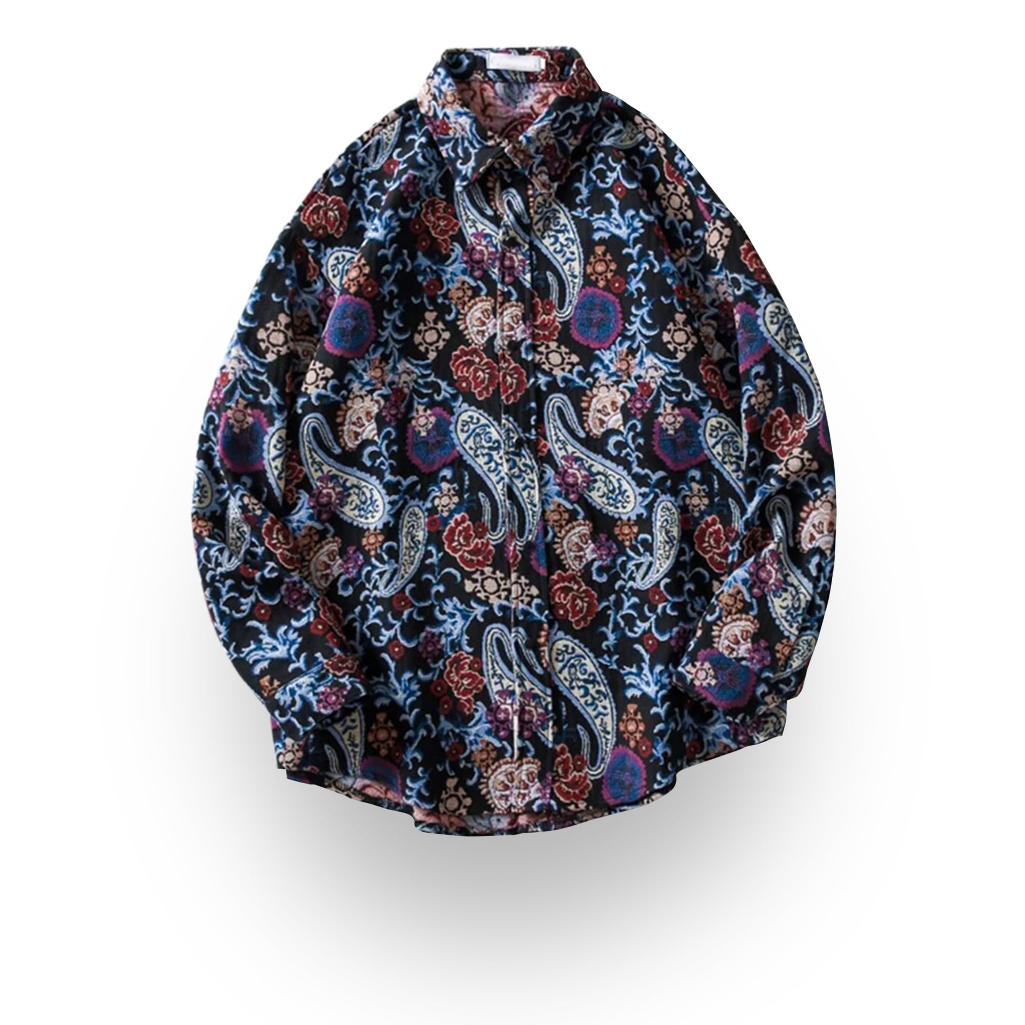 フラワー&ペイズリーデザインシャツ