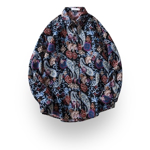 フラワー&ペイズリーデザインシャツ