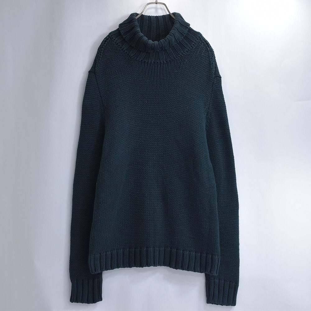 【美品】ジェイクルー　長袖　プルオーバーニット・コットン・J.Crew タートル 00s J.CREW ジェイ・クルー タートルネック コットン プルオーバー