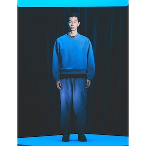 [WOOALONG] Dry pigment sweatshirt - BLUE 正規品  韓国 ブランド 韓国ファッション 韓国代行 トレーナー