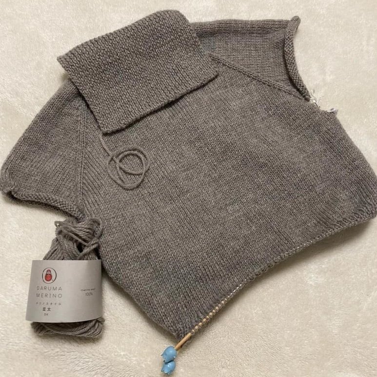 親子で着られるセーラーカラーニット子どもの90-100cm(S)｜Tororino