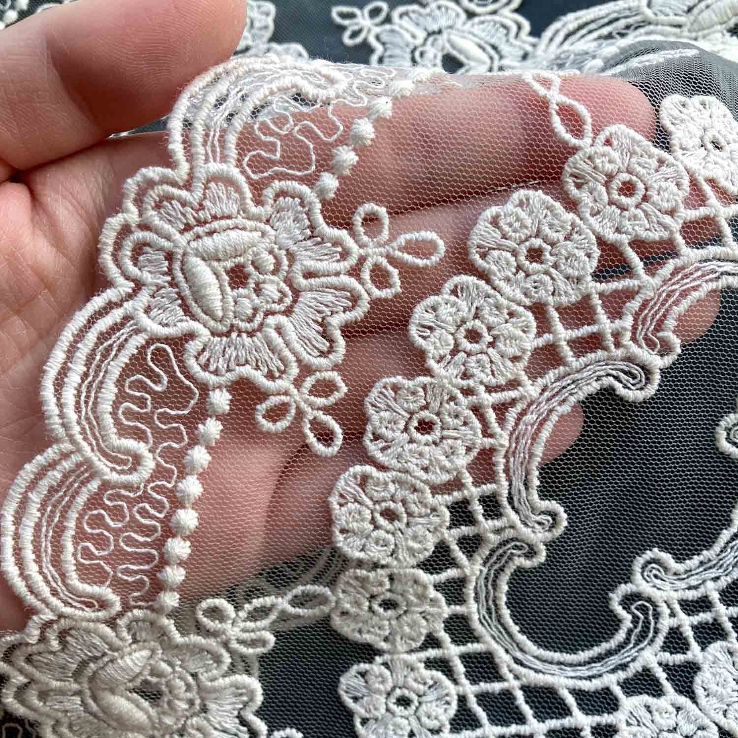 チュールレース一覧 R-2 大きな雲型オーバルチュールレース | Dua-アクセサリーパーツショップ