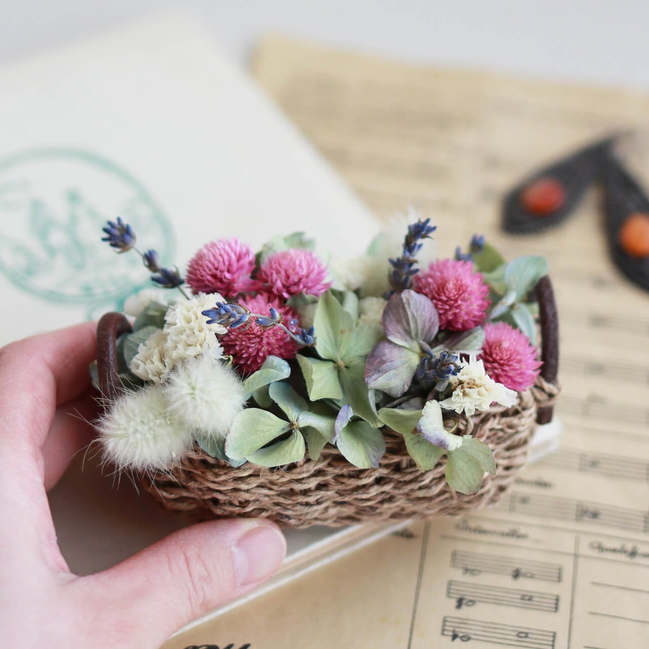 ドライフラワー*°♡Natural Flowerミニスワッグ2点セット（ドライ 