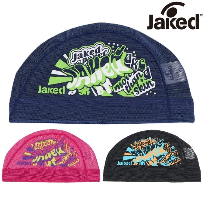 ◇ニューレヴェル創業祭◇ Jaked メッシュキャップ 830356 水泳帽 競泳
