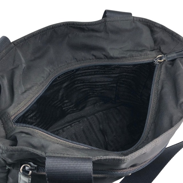 PRADA プラダ ハンドバッグ ブラック トライアングルロゴ ナイロン トートバッグ vintage ヴィンテージ オールド ztj777