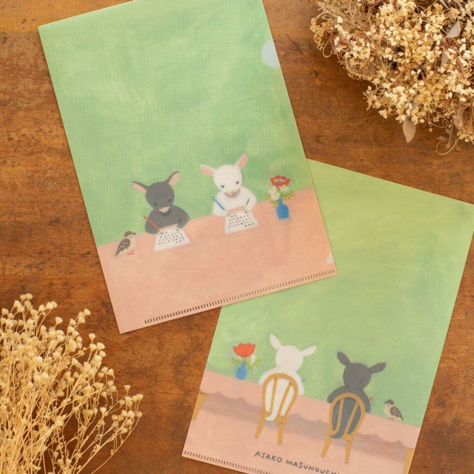 升ノ内朝子 クリアファイル 手紙を書くよ | てんくーどう